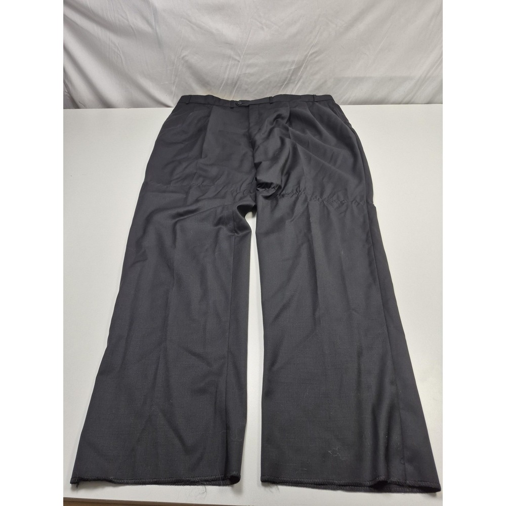 Carlo Mandrone Dress Pants Mens 47x36 Gray Wool Pleated Straight Unhemmed NWT